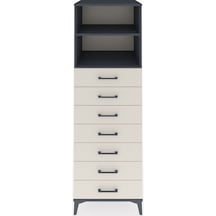 Kronos Dolap 2 Raflı 7 Çekmeceli 60x59x182 Antrasit-aytaşı Antrasit