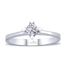Lova E Renk 0,24 Karat Pırlanta Tektaş Yüzük - 1010142 Lova E Renk 0,24 Karat Pırlanta Tektaş Yüzük - 1010142