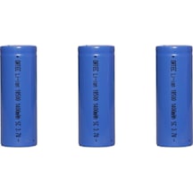 3.7v 1400mah Li-ion 18500 5-c Şarj Edilebilir Pil 3'lü