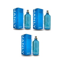 Manly Aqua Turkuaz Erkek Parfüm EDC 125 ML x 3