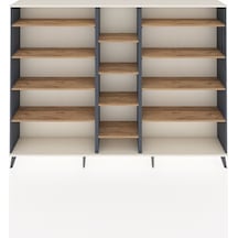 Arges Dolap 11 Raflı 220x30x163 Antrasit-aytaşı/çam Aytası/atlas Çam - Antrasıt