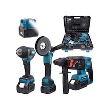 Prohummer Ph279 Akülü Kömürsüz 3ın1 Matkap Seti - 800nm Somun Sökme, Kırıcı Delici , 125mm Avuç Taşlama, Powerbank Ve Led 21v 4ah