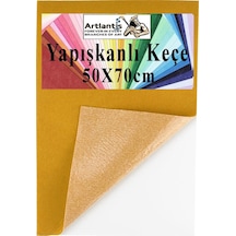 Yapışkanlı Keçe 50x70 Cm 1 Adet 2.0 Mm Kendinden Yapışkanlı Renkli Hobi Keçesi Elişi Keçe Kumaşı Anasınıfı Kreş Etkinlik Turuncu