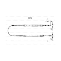 BOSCH 1987477115 FREN TELİ. 3045 MM
