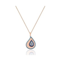 Tektaş - Pembe Altın 14 Ayar Damla Taş Kolye N11.45658