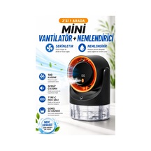 2'si 1 Arada Masa Vantilatörü Ve Nemlendirici Fan 450 Ml Su Hazneli Sessiz Çalışma Şarjlı Masa Vantilatörü 100 Kademe Rüzgar Hızı