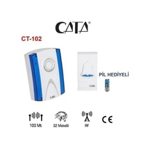 Cata Kablosuz Kapı Zili Pilli Ct-102 Karışık Renkli
