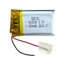 402030 3.7v 200mah Li-polymer Pil Devreli/1.5a