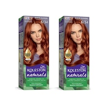 Hubrendy Tedarik Naturals Saç Boyası Bakır Kumral 6/34 2x Paket