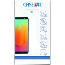Samsung Uyumlu J8 Temperli Ekran Koruyucu Kırılmaz Cam