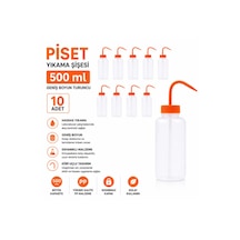 Piset 500 Ml - Yıkama Şişesi Geniş Boyun Turuncu 10 Adet