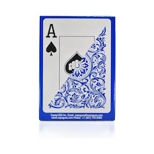 Copag Elite%100 Plastik Oyun Kartları, Poker Boyu Jumbo Endeks Tek Deste, Mavi