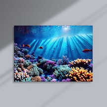 Renkli Mercanlar: Denizaltının Canlı Renk Paleti Kanvas Tablo - 40 X 60
