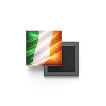 9x9 Cm Buzdolap Magnetleri - İrlanda - Ireland - 2'li Pul Ve Bayrak Seti
