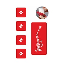 Enhavalı Minik Papatyalar Geçici Dövme Kına Şablonu 5'li