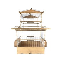 Naturbirds Ahşap Kafes 2 Katlı Xxl Muhabbet Kuşu Saka Kanarya