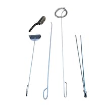 Mobilreyon Şömine Seti, Gelberi,fırça,maşa,karıştırıcı.harbi Soba Temizleme Demiri 5'li Set
