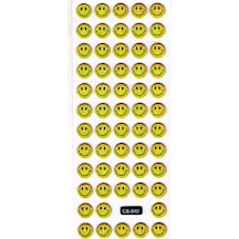 Sticker Kabartmalı Sticker Defter Planlayıcı Etiket Cb640 16x7 Cm- Mini Gülenyüz Çok Renkli