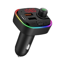 Ankatek Verici Usb Sones Şarj Pd Işığı İle Hızlı Fonksiyonlu Fm Çok Cihazı Çift C13 Bluetooth Atmosfer Araba Tw