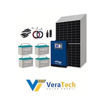 Veratech Güneş Enerjisi Bağ Evi Solar Paketi 5kva İnverter 400w Güneş Paneli 100ah Jel Akü