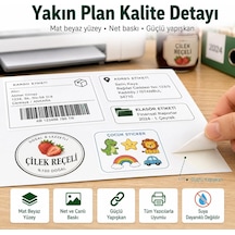 Inkjet Ve Laser Uyumlu Sticker Güçlü Yapışkanlı A4 Etiket Kağıdı Mat Yüzeyli 120gsm 100 Yaprak Diğer