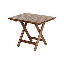 Bahçeme Kaş 50X70 Katlanır Ahşap Bahçe Balkon Sehpası