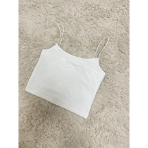 Kadın Pamuklu Crop Top Askılı Büstiyer