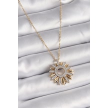 Mey İthalat 316l Çelik Gold Renk Zincir Zirkon Taşlı Mix Renk Güneş Model Kadın Kolye - Özel Seri Meyeb673c819e6673c72ae40fa8d7 altın