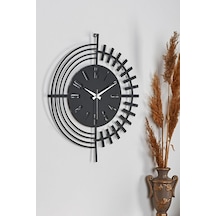 Dubai Dekoratif Metal Siyah Duvar Saati 41x41cm Sessiz Mekanizma Mds-41 Myk2079-1 Diğer