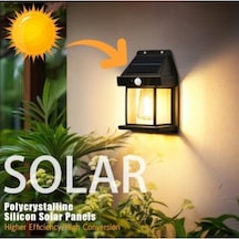Solar Rustik Ampullü Duvar Lambası - Gün Işığı Muhtelif