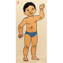 Erkek Vücudu Ahşap Puzzle