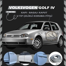 Volksvogen Golf 4 Oto Araç Kapı Koruma Fitili 5 Metre Parlak Gri Renk