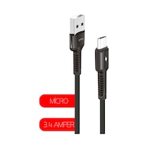 3.4 A Ultra Hızlı Micro To Usb Güçlendirilmiş Hasır Örgü Ultra Şarj Ve Data Kablosu Mt2413