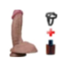 Odins Shop Belden Bağlamalı Yeni Nesil Çift Katmanlı 19.5 CM Realistik Dildo Penis
