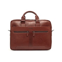 Kahve Erkek 6876 Grande Deri Evrak Çantası Kahverengi