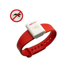 Rox Camping 0123 Ultrasonik Sivrisinek Kovucu Bileklik Kırmızı - Beyaz