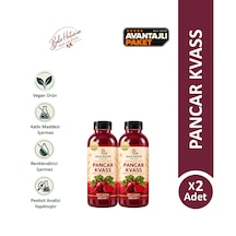 Bala Hatun Pancar Kvass 2 x 300 ML - Kefir Altı Suyu İle Mayalama - Doğal Fermente 2'li Pet Şişe