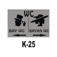 Iş Güvenliği Pvc Dekota Uyarı - Ikaz Levhası Bay Bayan Wc Yazılı (258809891)