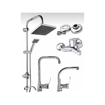 Duş Seti Banyo Bataryası Balık Mutfak Ve Lavabo Bataryası Musluğu Çeşmesi Balık Sırtı Borulu 4 Lü Diğer