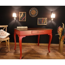 Wooding-Mobilya Wooding 120 Cm Çekmeceli Masif Kırmızı Ceviz Çalışma Masası