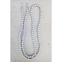 Gümüş Boncuklu Dekoratif Çanta Askısı 105Cm Gümüş