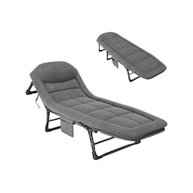 Sunup Sn-24922 Taşınabilir Ayarlanabilir 5 Kademe Sünger Kamp Yatak Şezlong Koyu Gri Diğer