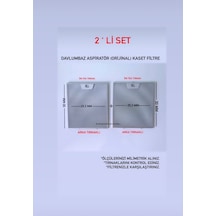 Bosch Uyumlu Dwp64cc50t İnox Piramit Davlumbaz Alüminyum Yağ Filtresi
