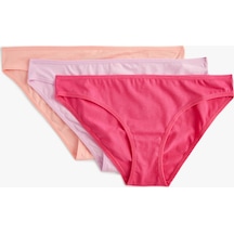 Koton Brief Külot 3'lü Paket Basic Pamuklu Fuşya 4slk30133mk 4SLK30133MK305 Fuşya