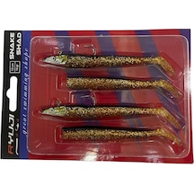 Ryuji Snake Shad 12cm 16gr 2 Jighead + 4 Silikon 09 Black Gold