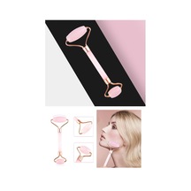 Pembe Gül Kuvars Taşı Çift Başlıklı Rose Quartz Roller Pembe Kuvars Roller Karışık