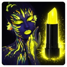 Uv Neon Sarı Ruj Karanlıkta Parlayan Makyaj Boyası 4801 Diğer