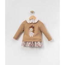 Xo Kids Kız Çocuk Elbise 6-36 Ay 4018 Camel