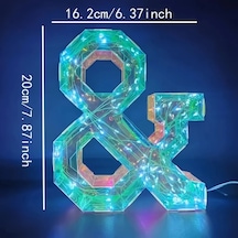 Dashanshop 1 Adet Led Harf Işığı - Usb Ve Pil İle Kombinlenebilir Akıllı Dekoratif Sembol Lamba Sembol &