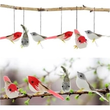 Tüylü Yapay Kuş, 7,50 Cm - 1 Adet (526744402)